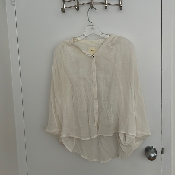 Anthropologie Tops - Anthropologie white loose blouse, size small
